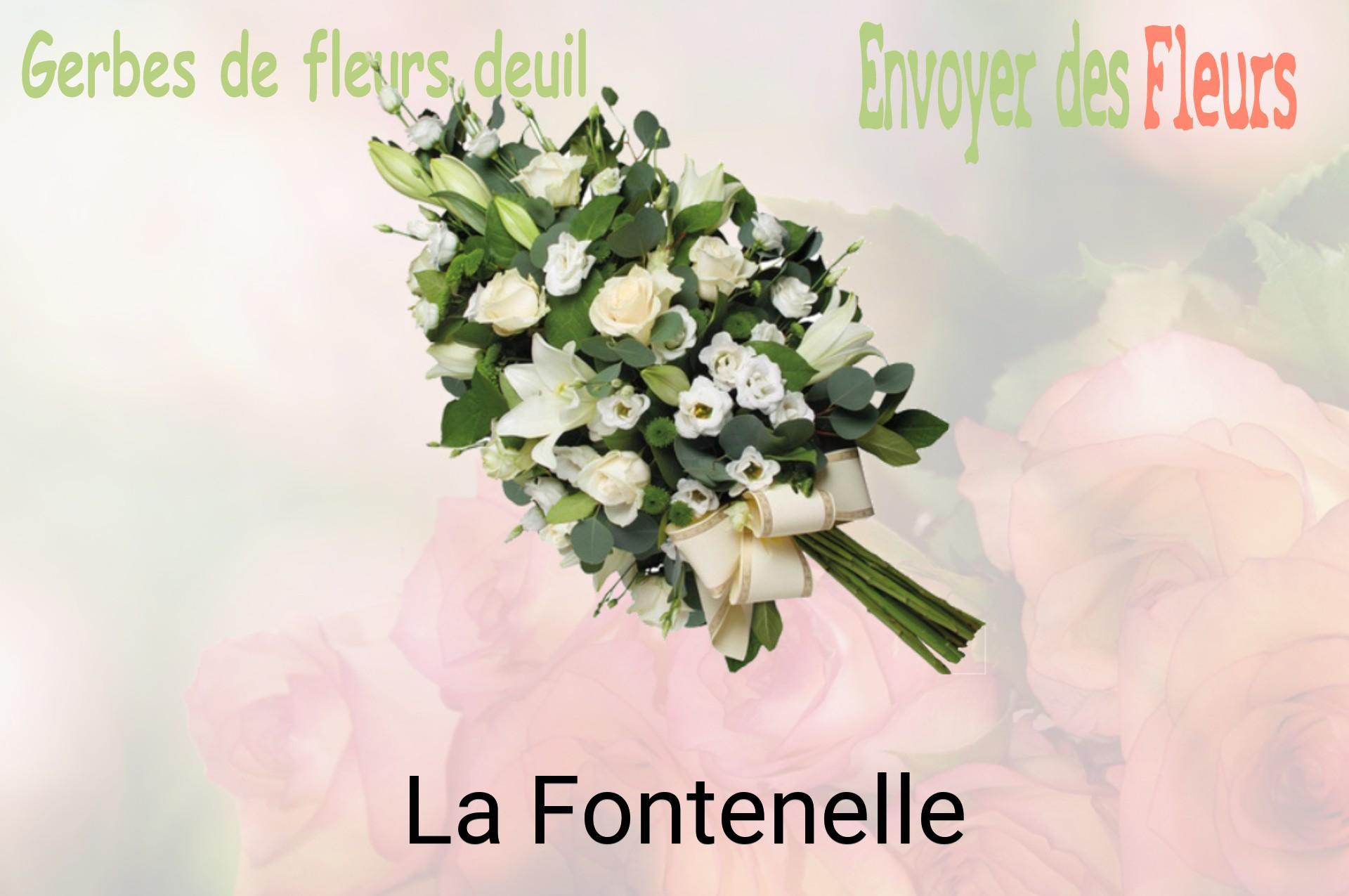Gerbe de fleurs de deuil livrée à La Fontenelle